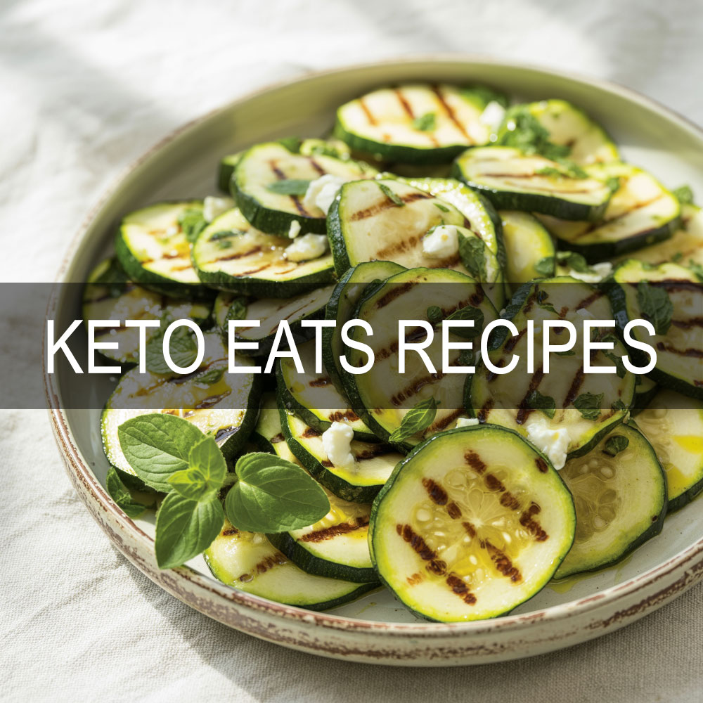 Grilled Zucchini and Feta Salad with lemon oregano vinaigrette on a summer platter